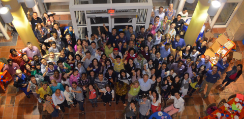 A large group photo of International Student Fellowship