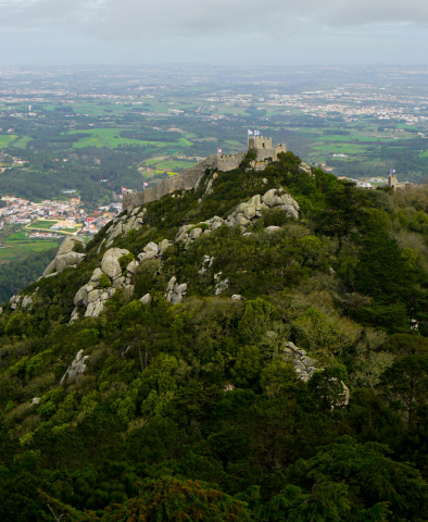 A picture of the Castle of the Moors in Sintra, Portugal 