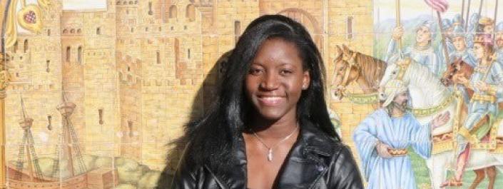 A picture of Kayele Silue during her study abroad experience in Madrid