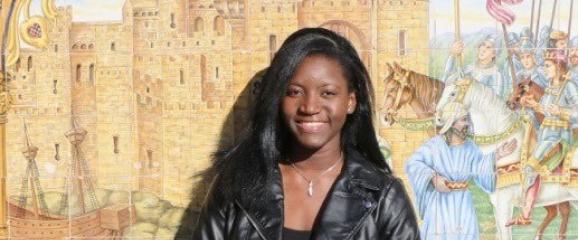 A picture of Kayele Silue during her study abroad experience in Madrid