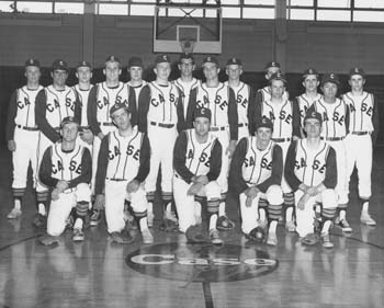 R. Mills  with the 1967/68 Case baseball team.