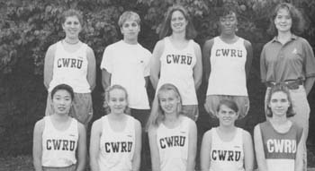 Megan Nortz with the 1994/95 CWRU women's cross country team.