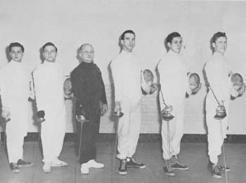 Russell K. Wieder with the 1949/50 WRU fencing team.