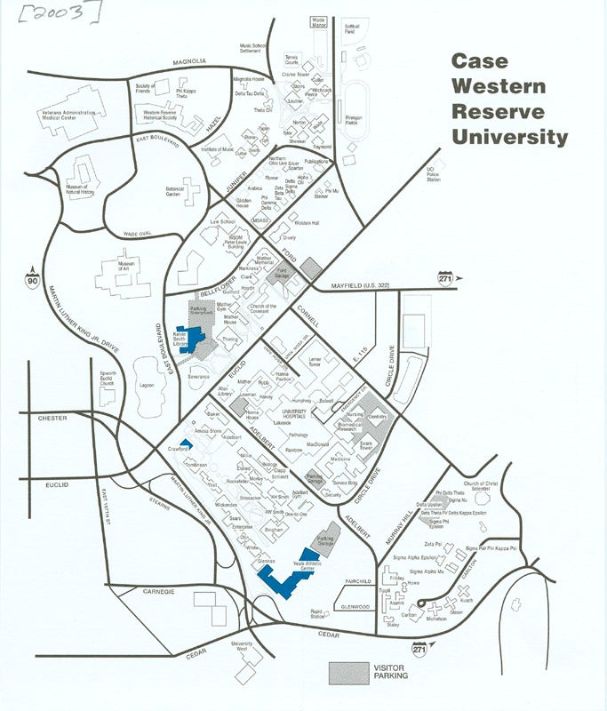case western reserve university campus map The Changing Campus 2003 case western reserve university campus map