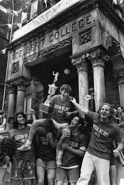 Students Celebrate Winning Hudson Relay, 1972