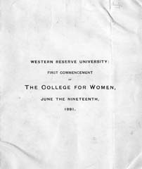 commencement program, 1891