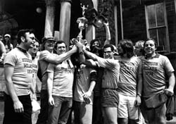The Hudson Relay Winning Alumni Team with the Curtis Cup, 1974