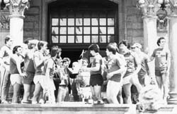 President Ragone Presents the Curtis Cup to Class of 1982 in 1982