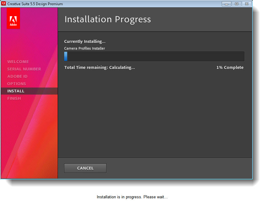Adobe CS5.5 Design Premium Installation Instructions - Case