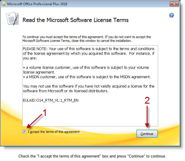 Microsoft Office Professional Plus 2010 Installation Instructions