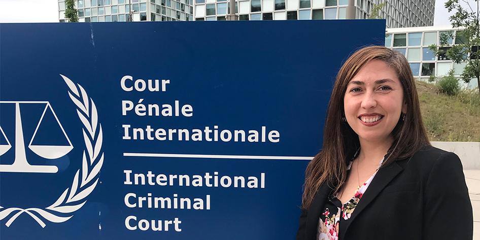 Laura Graham at her internship at International Criminal Court.