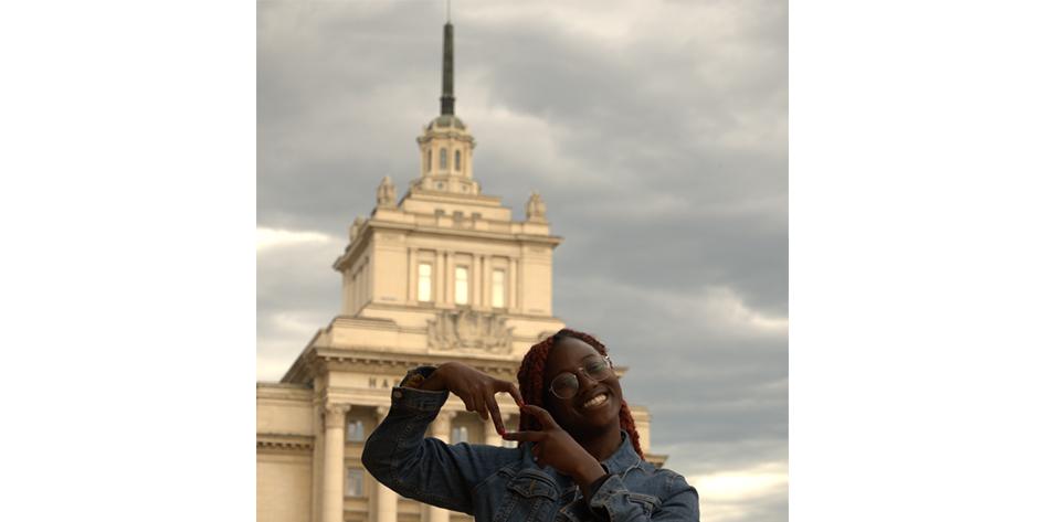 Pearl Morttey at the Center for the Study of Democracy Sofia, Bulgaria.