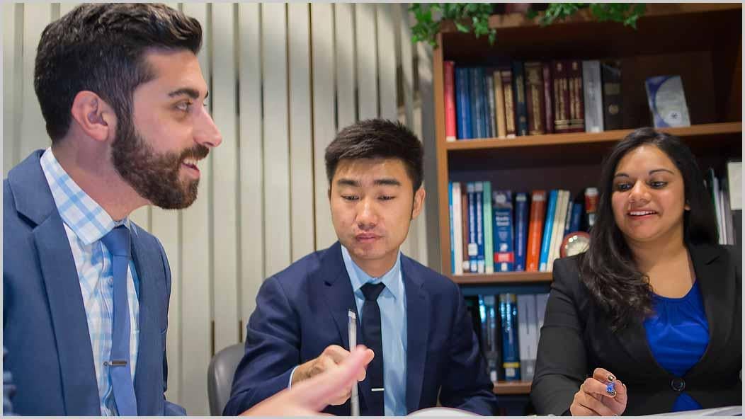 From left, Anthony Cirranello, Jr., Tianjiao Han and Punam Chatterjee