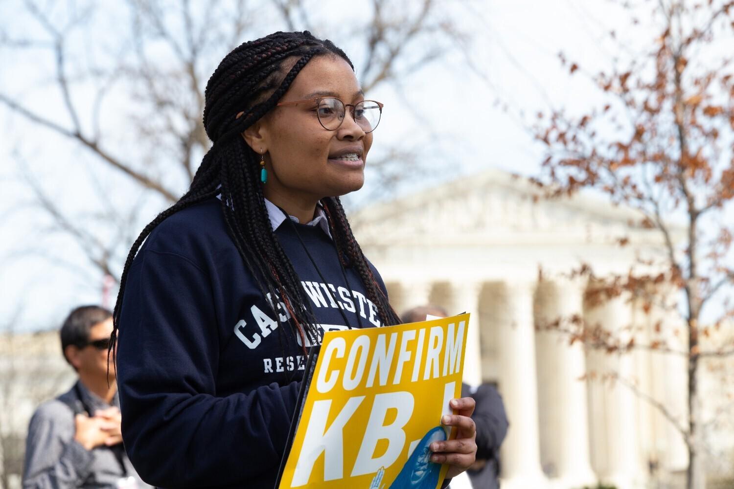 Makela Hayford speaking at KBJ rally