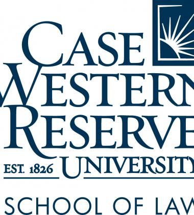 Case Western Reserve School of Law logo in blue (stacked)
