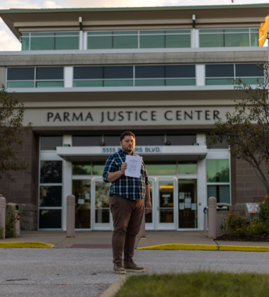 Man Outside Parma Justice Center