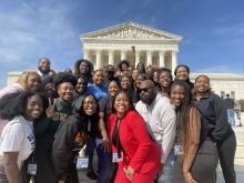 Makela Hayford and group of Black law students at Capitol Hill
