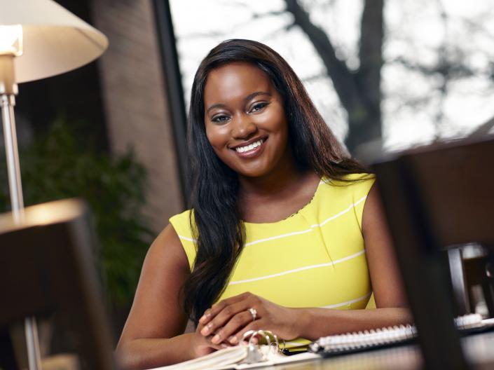 CWRU Law student working in the Law-Medicine Center