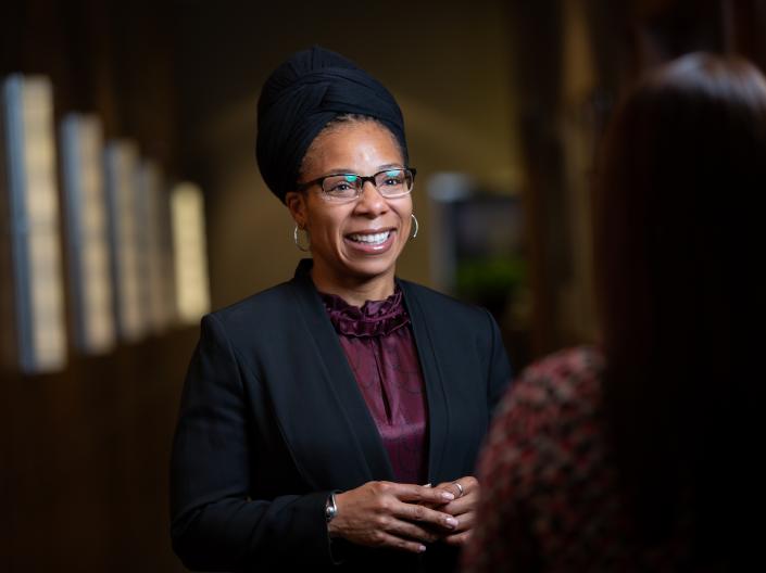 One of the CWRU Law Professors teaching a class on social justice