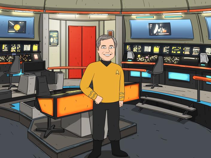 Michael Scharf animated as a Star Trek character
