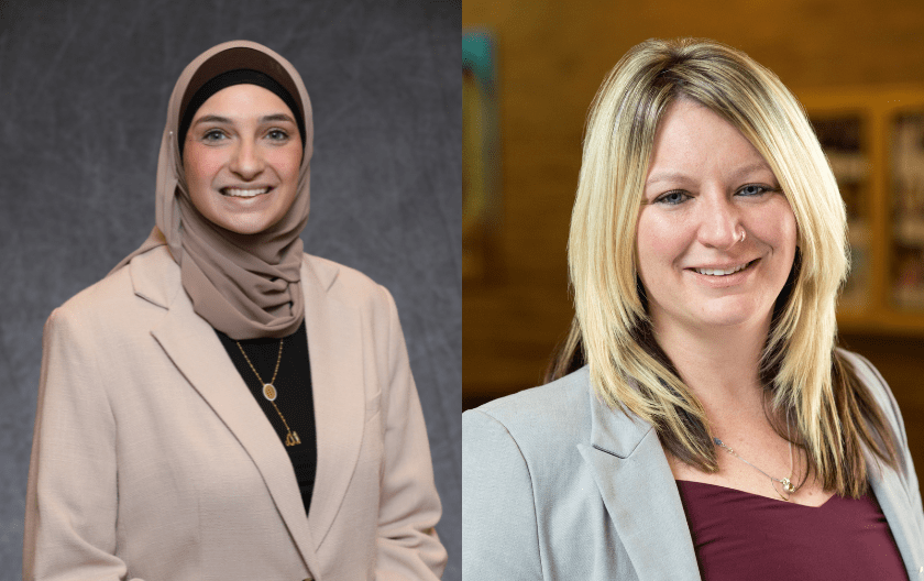 Summer Husein (left) and Maya Simek (right) headshots side by side