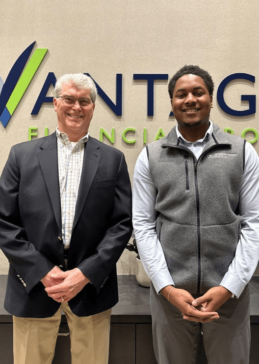 Titus Wheeler with capstone supervisor Kemper Arnold