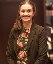 Julia Aromatorio headshot in the law library
