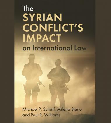 Photo of the book, "The Syrian Conflicts Impacts on International Law."