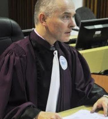 Andrew Caley in judges robes