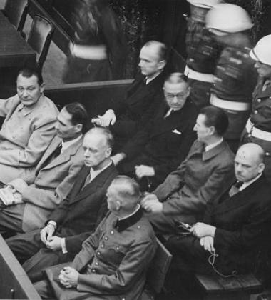 Image of people at the Nuremberg Trial