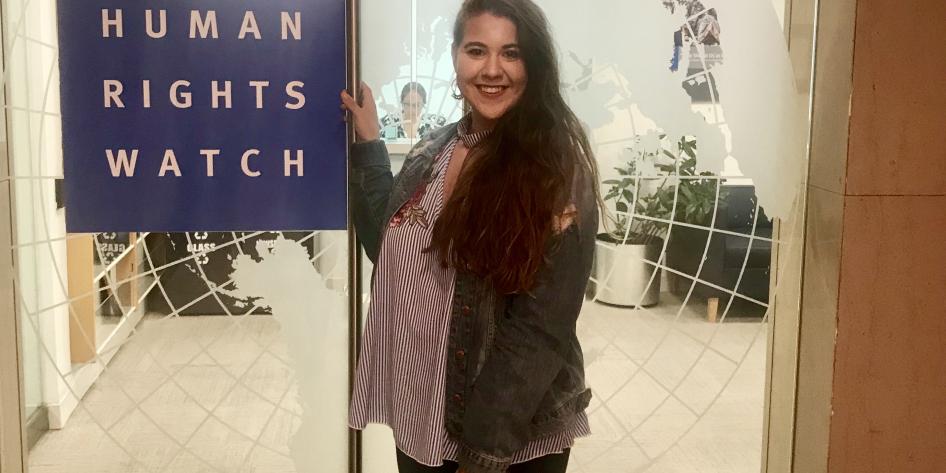 Erin Przybylinski (‘19) interned at Human Rights Watch in New York City.