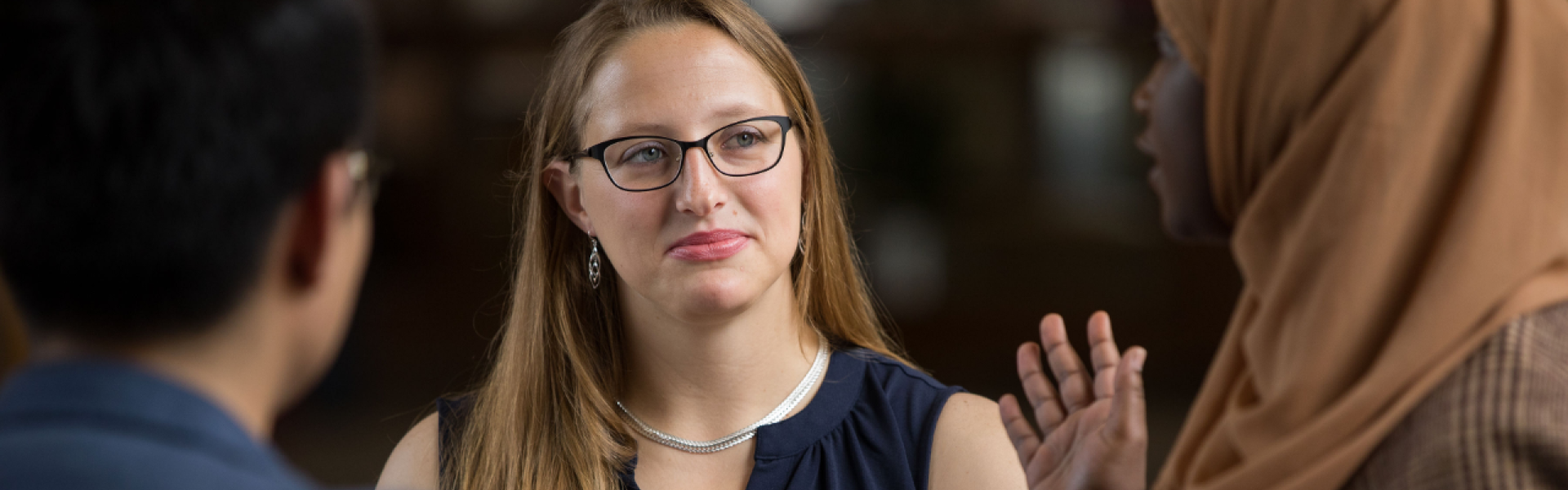 CWRU Law students talking with each other