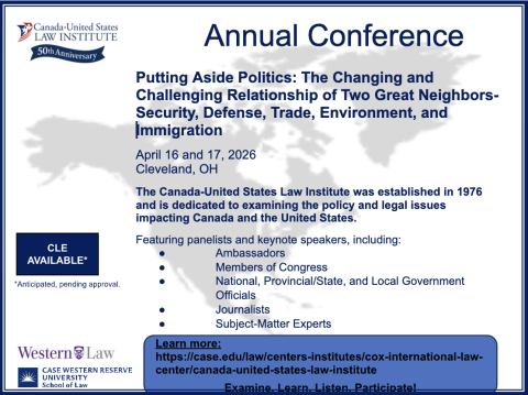50th Canada US Law Institute Conference flyer