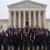CWRU School of Law faculty and alumni at the steps of the U.S. Supreme Court