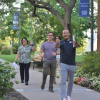 Students returning to the law school after the Scavenger Hunt