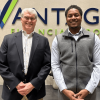 Titus Wheeler with capstone supervisor Kemper Arnold