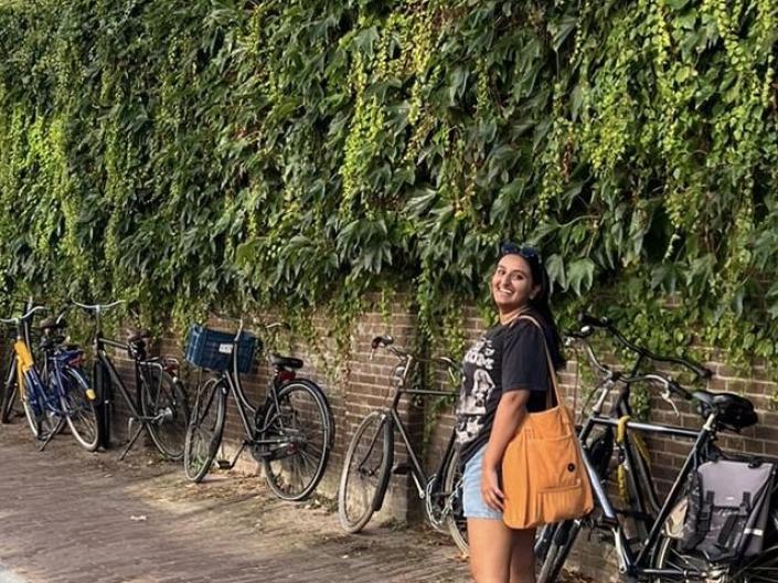 Maya on her study abroad trip