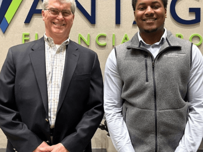 Titus Wheeler with capstone supervisor Kemper Arnold