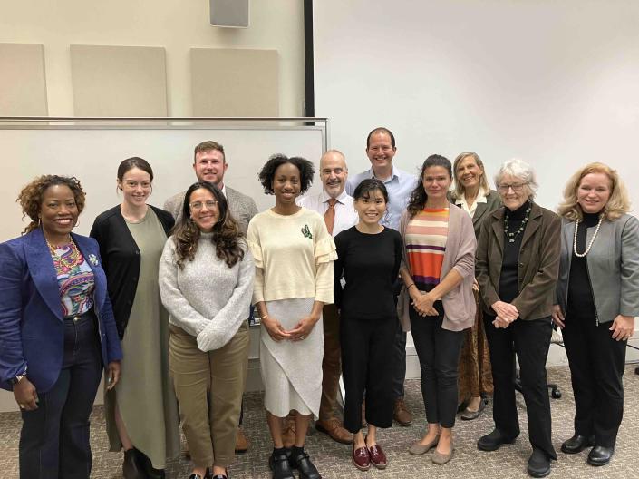Burke Environmental Law Center junior faculty workshop attendees pose for a group photo