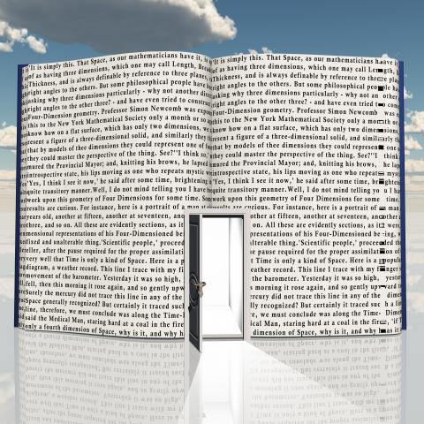 book with open door