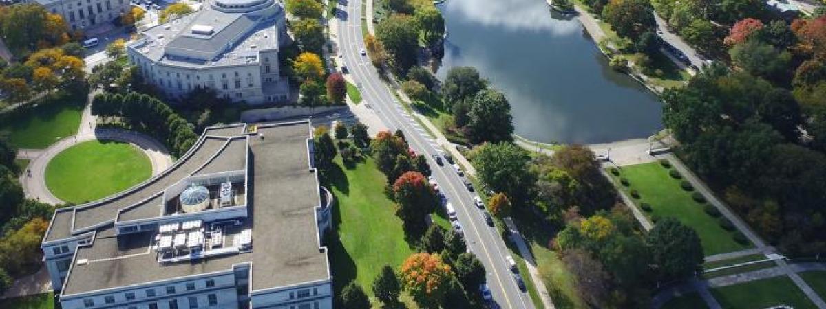 CWRU aerial view of campus