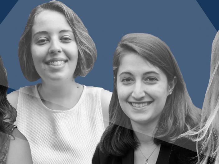Composite of headshots of the 2019-2020 Freedman Student Fellows