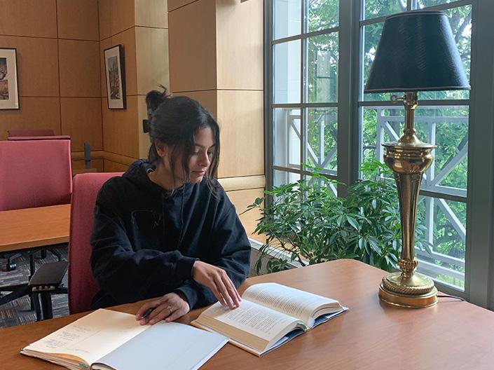 student studying in KSL