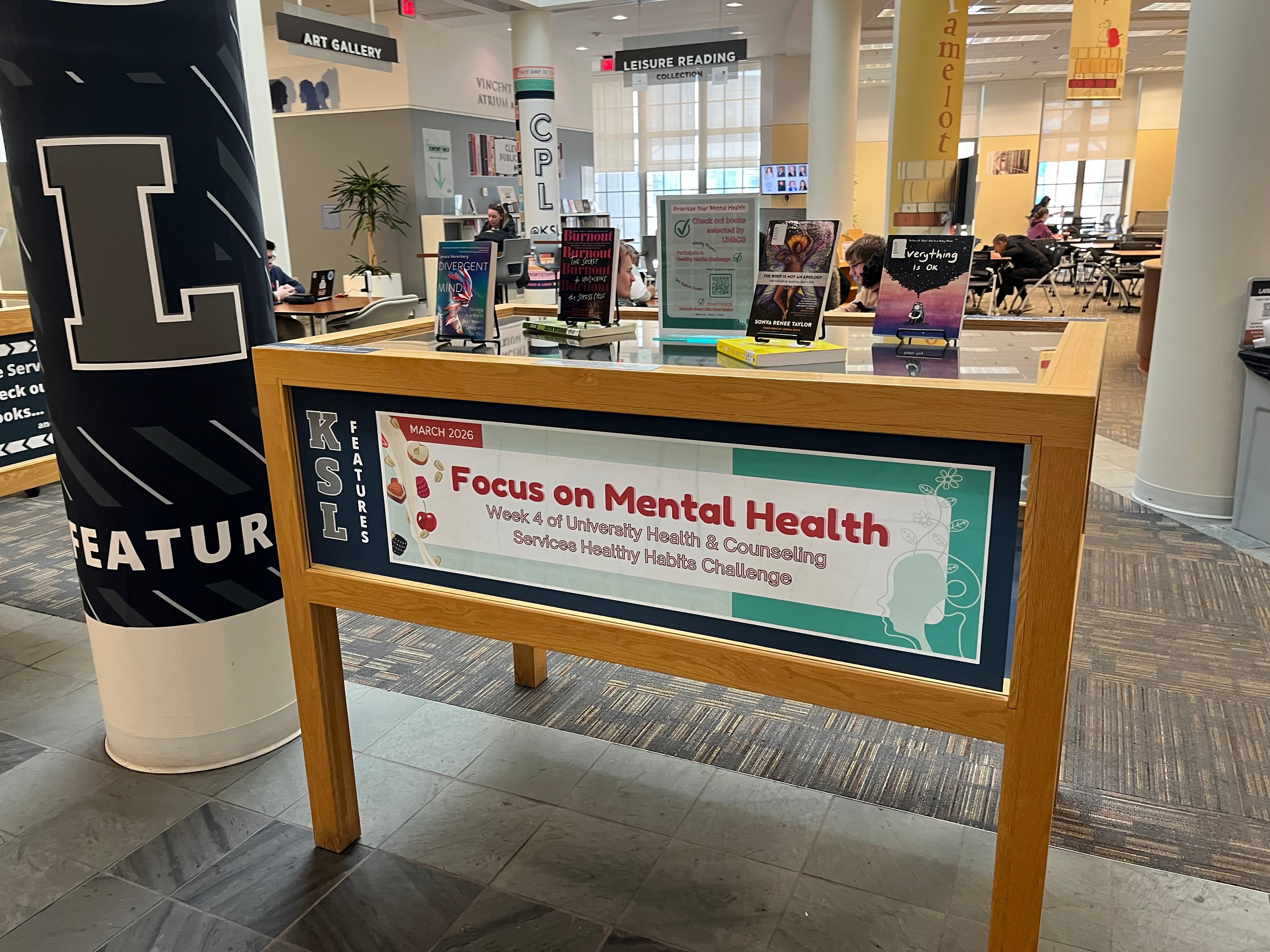 Focus on Mental Health! book display