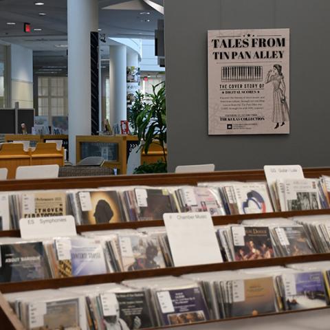 Music Collection CDs with gallery exhibit