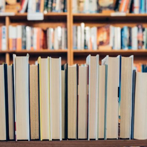 Books on a shelf