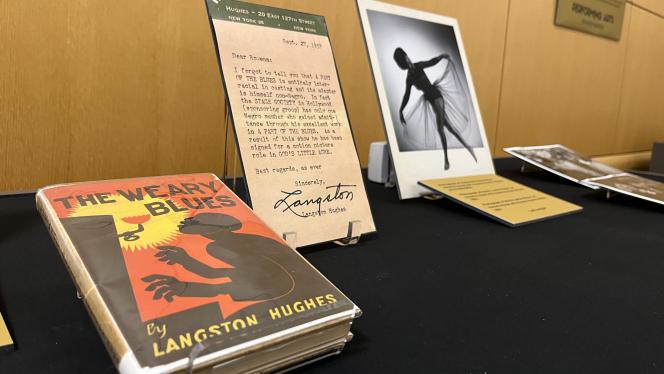 Book, photograph, and letter from Black Voices in Special Collections Exhibit