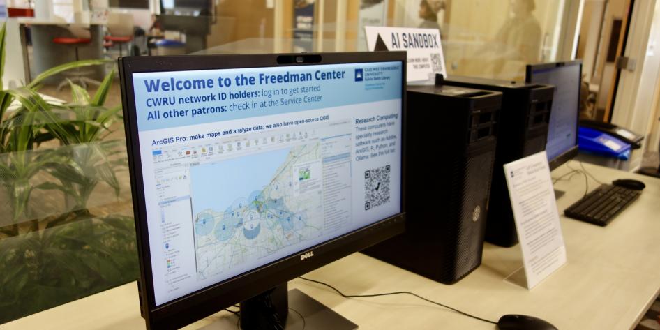 AI sandbox computer at the Freedman Center