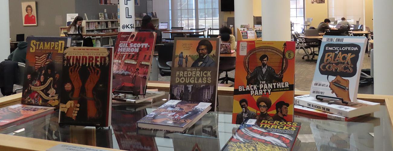 Books on black history on exhibit