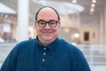 Jared Bendis in the library atrium